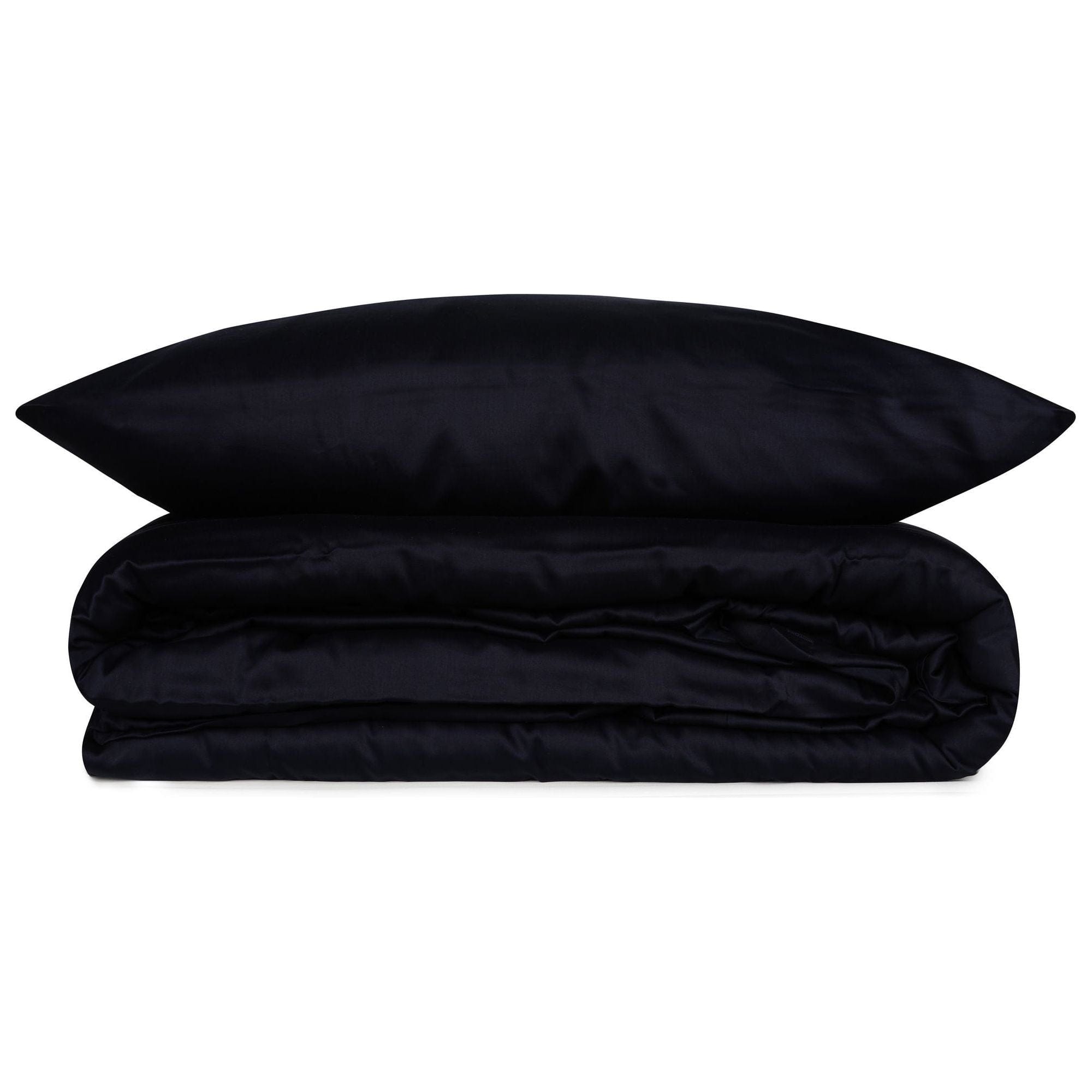 Set lenjerie pat dublu ELEGANT, bumbac, albastru inchis, 240x260 cm, cu cearceaf pat, cearceaf pilota si 2 fete de perna