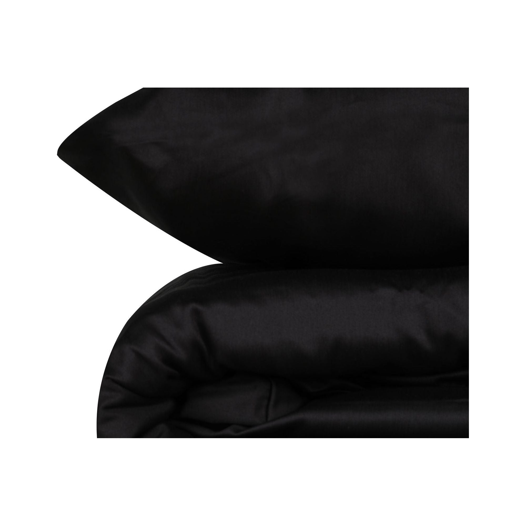 Set lenjerie pat dublu ELEGANT, bumbac, negru, 240x260 cm, cu cearceaf pat, cearceaf pilota si 2 fete de perna