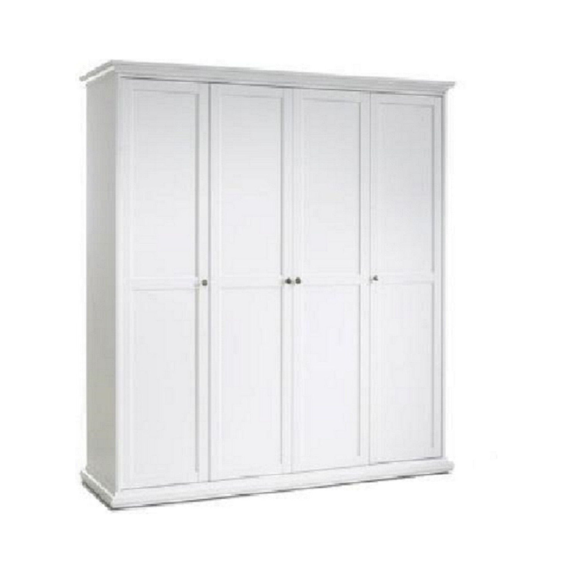 Dulap PARIS 75354, alb, PAL infoliat, cu 4 usi, 181x61x201 cm