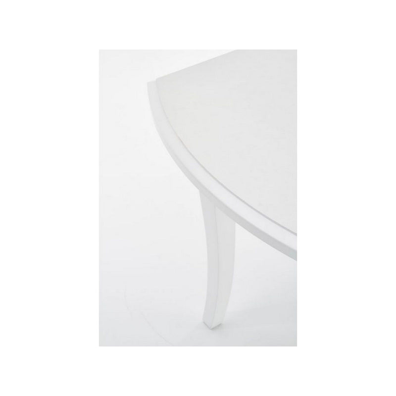 Masa sufragerie Fryderyk, alb, MDF/lemn de fag, 160/240X80X74 cm