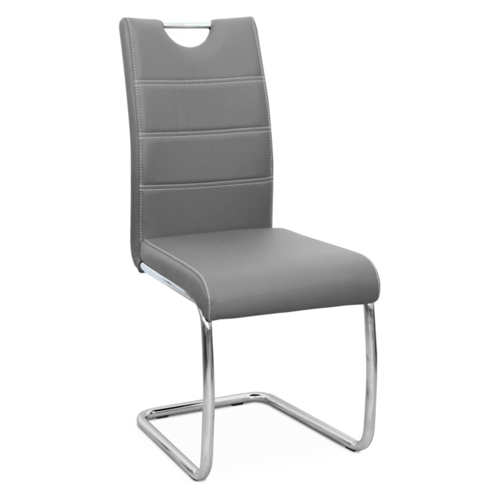 Scaun de bucătărie, gri deschis/cusătura deschisă, ABIRA NEW