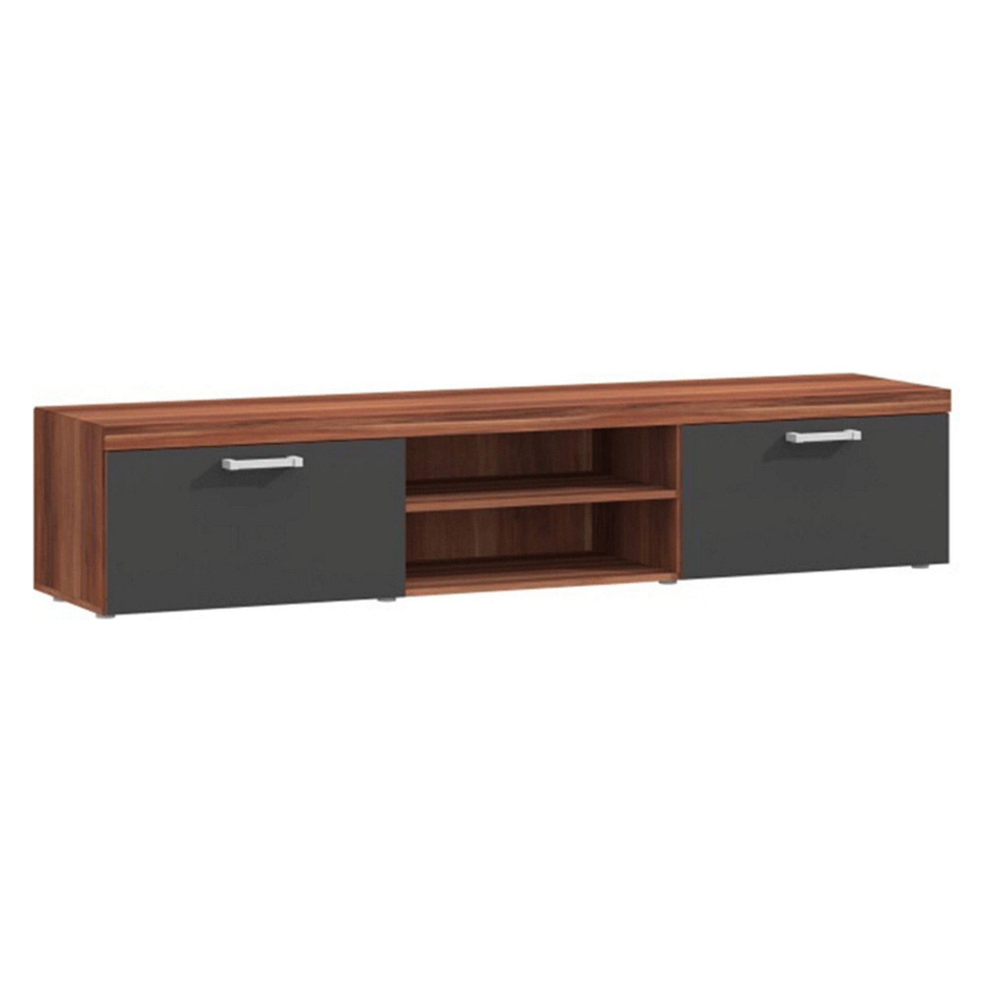 Comoda TV CHERIS 8, prun/grafit, DTD laminat, 200x45x39 cm