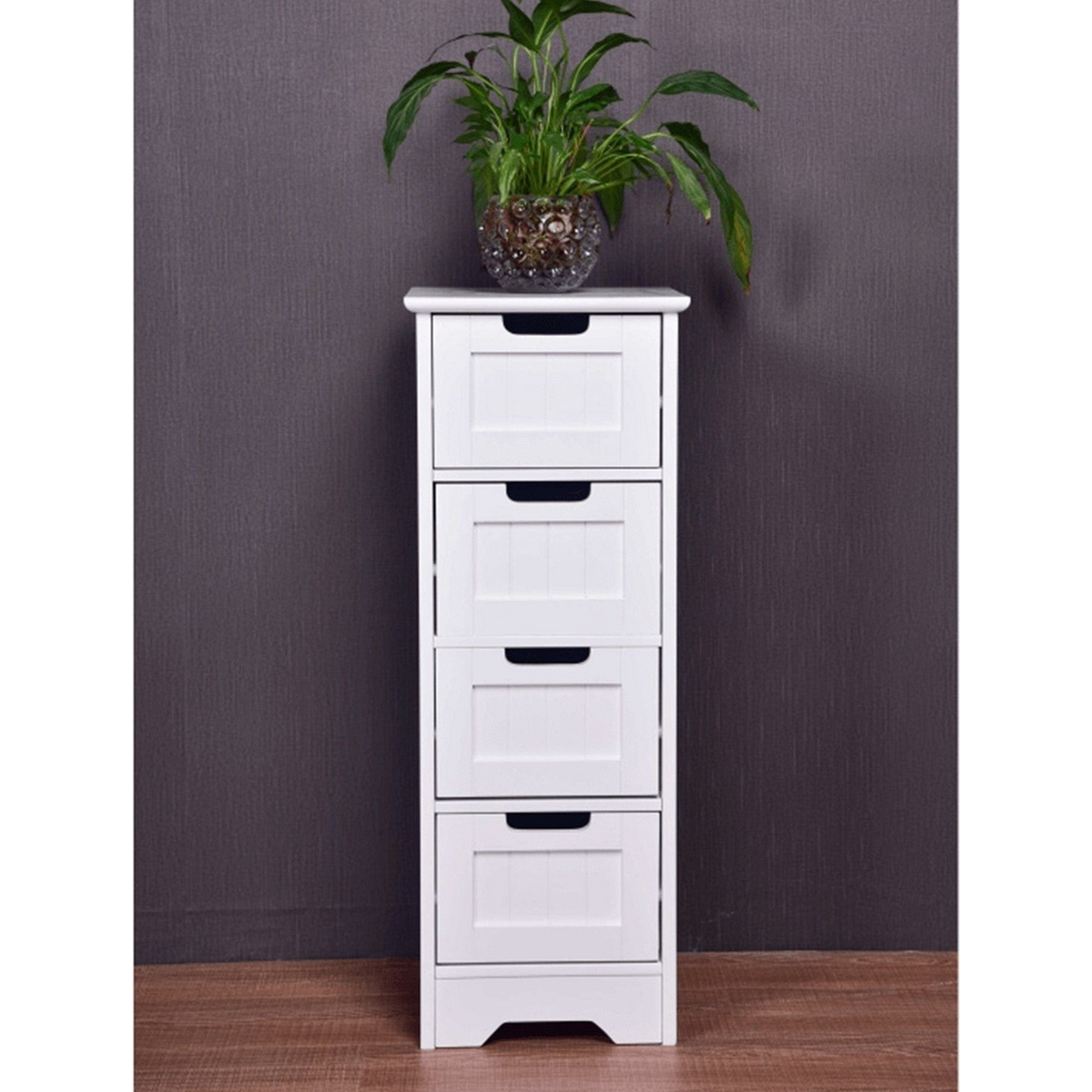 Comoda ATENE TYPUL 7, alb, MDF, 30x30x82 cm