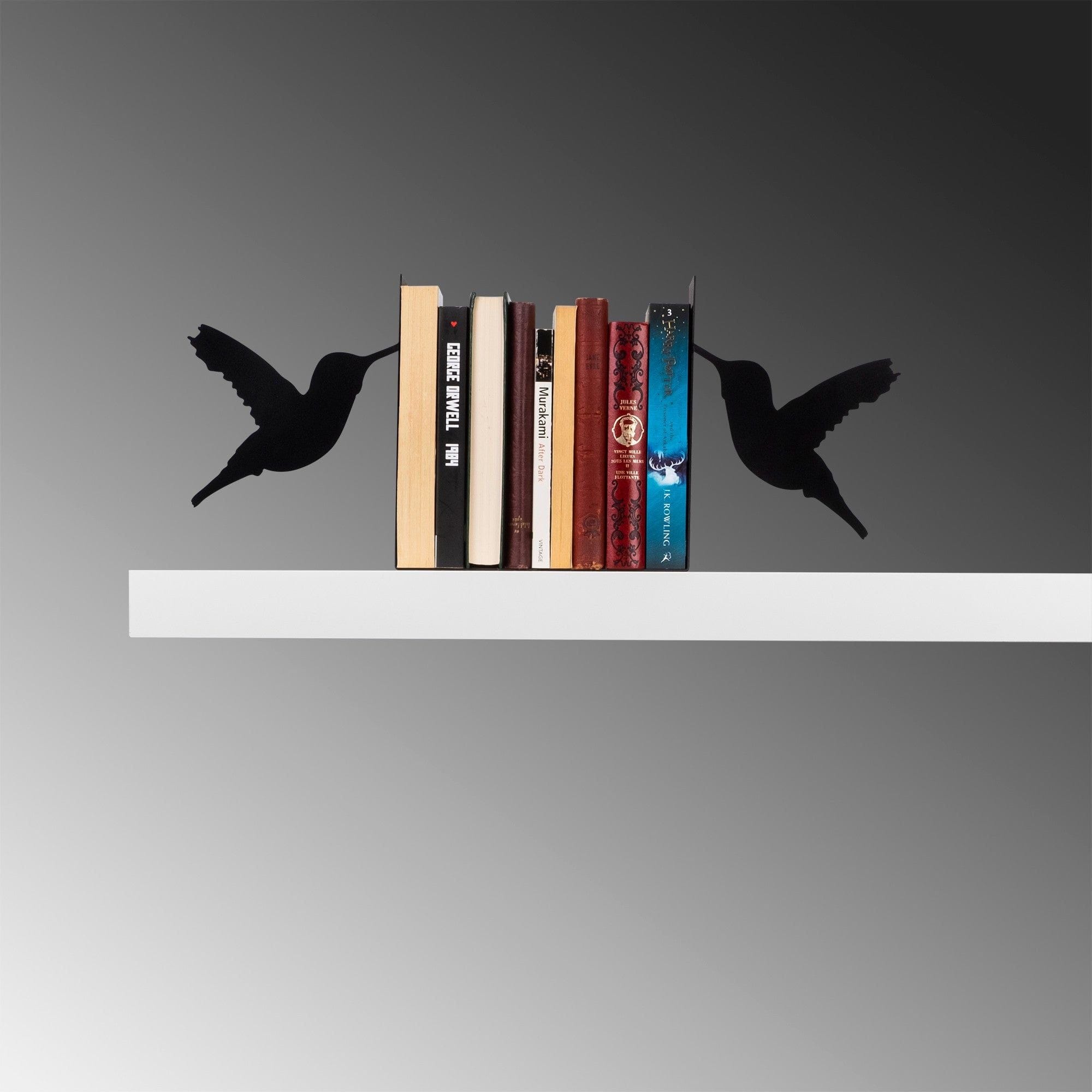 Suport carti KITAP-11, negru, metal, 43x14x22 cm