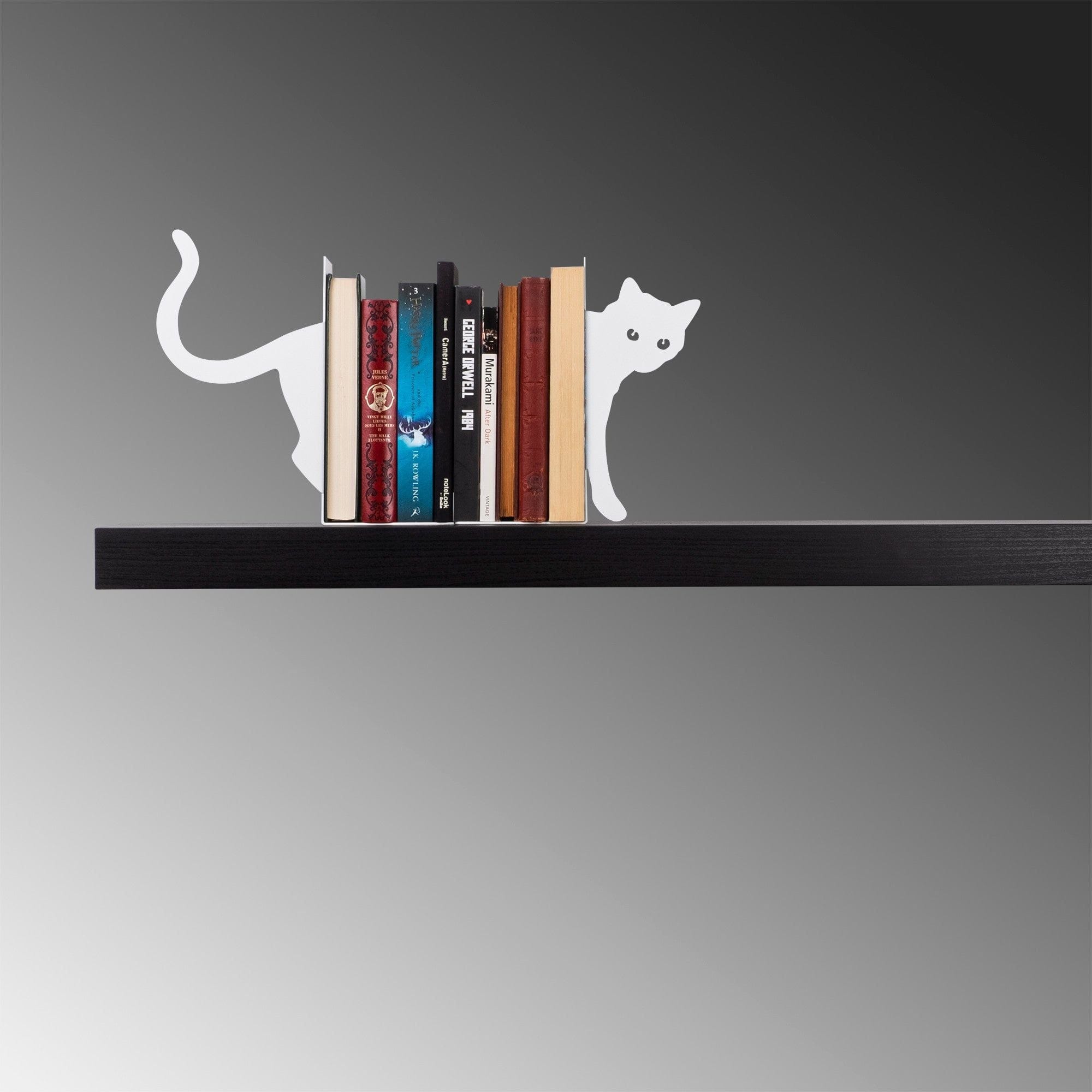 Suport carti KITAP-5, alb, metal, 35x14x22 cm