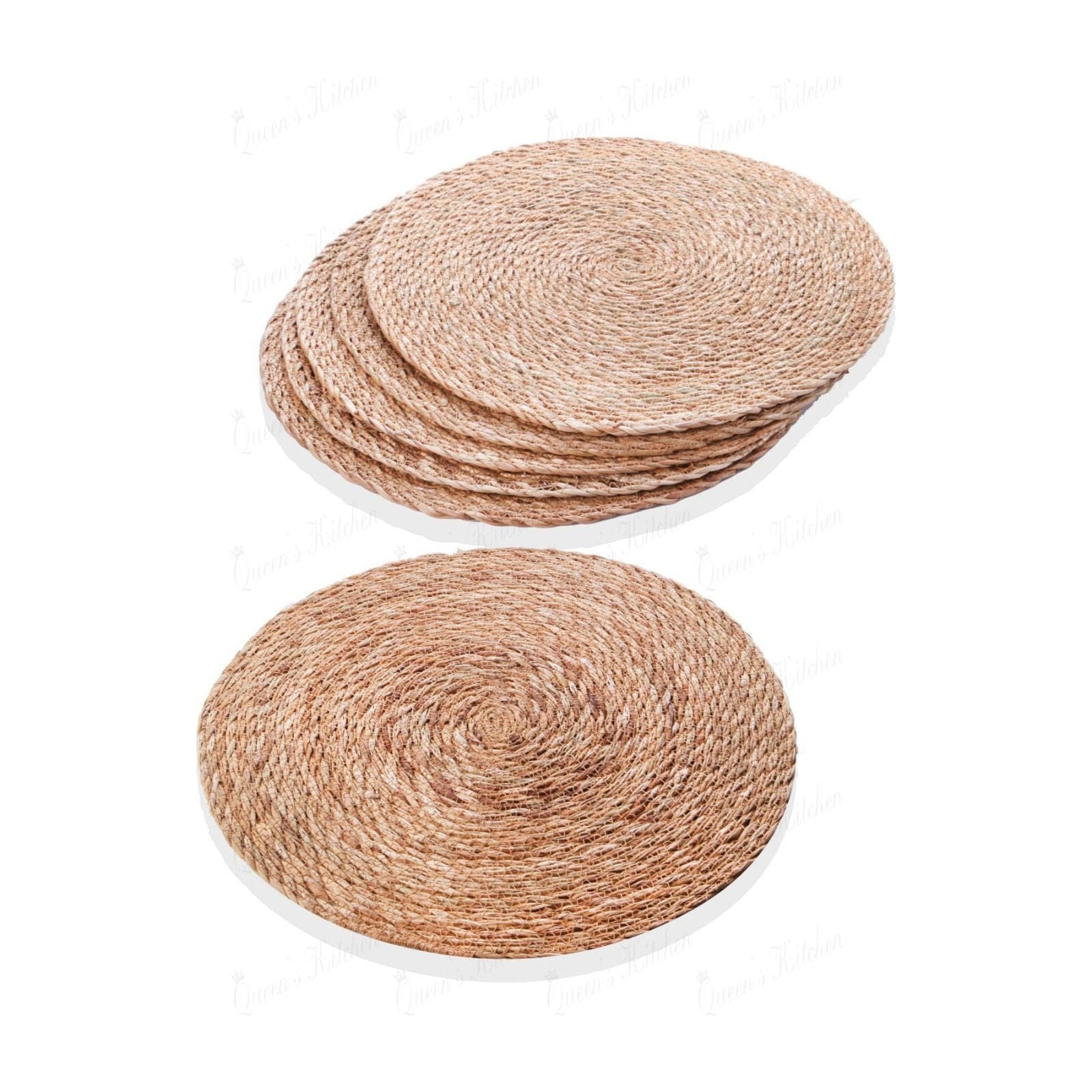 Suport farfurie MLN-30226, maro, bambus, 35 cm