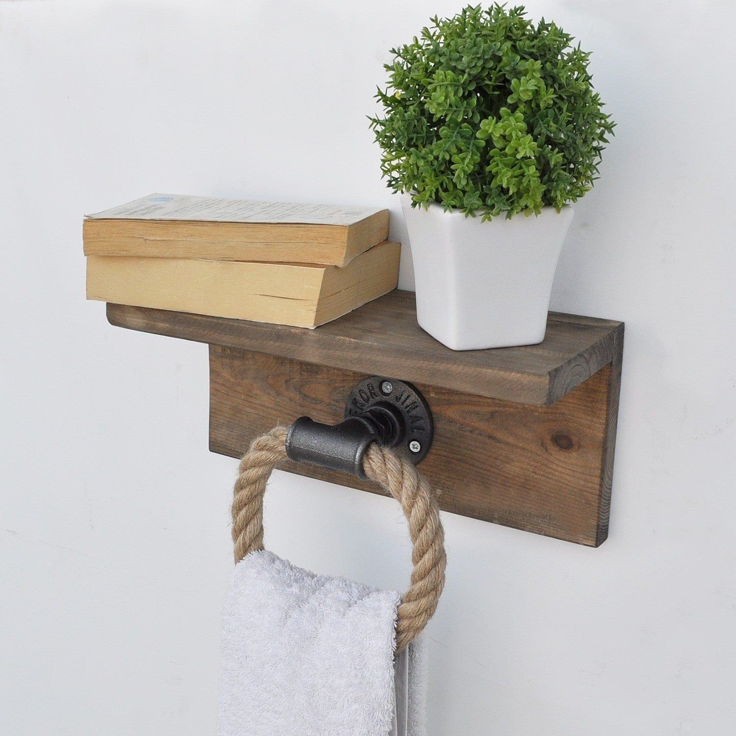 Suport hartie igienica BORURAF136, maro, lemn de molid/franghie, 30x14x12 cm