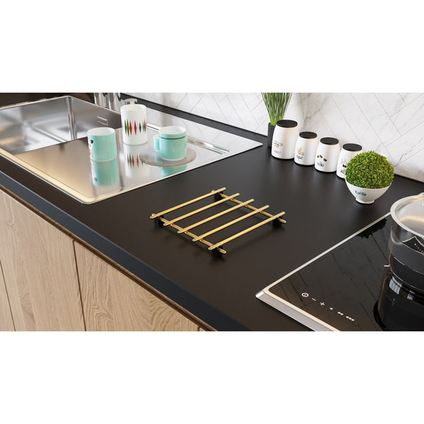 Suport oala 498HFT1113, auriu, metal, 20x20x2 cm