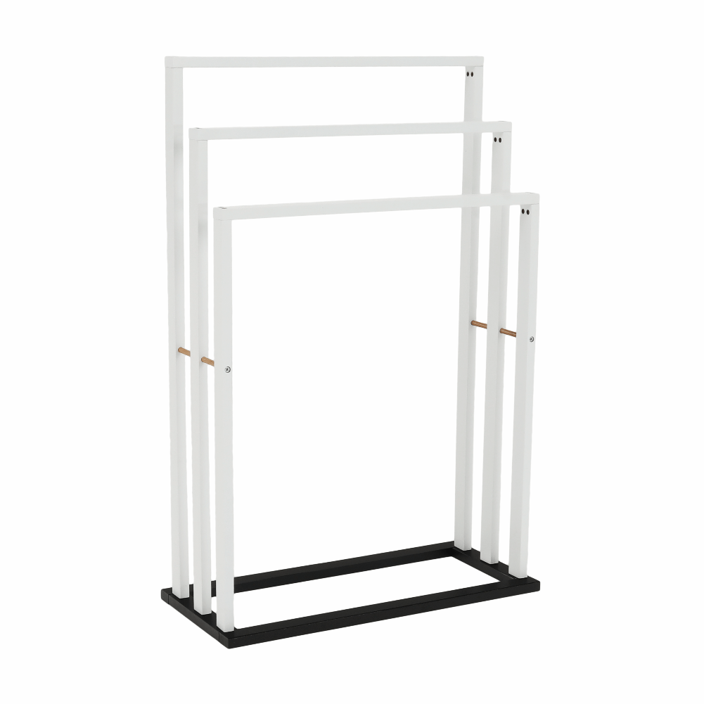 Suport prosoape KOMO NEW, alb/negru, 54x24x82 cm