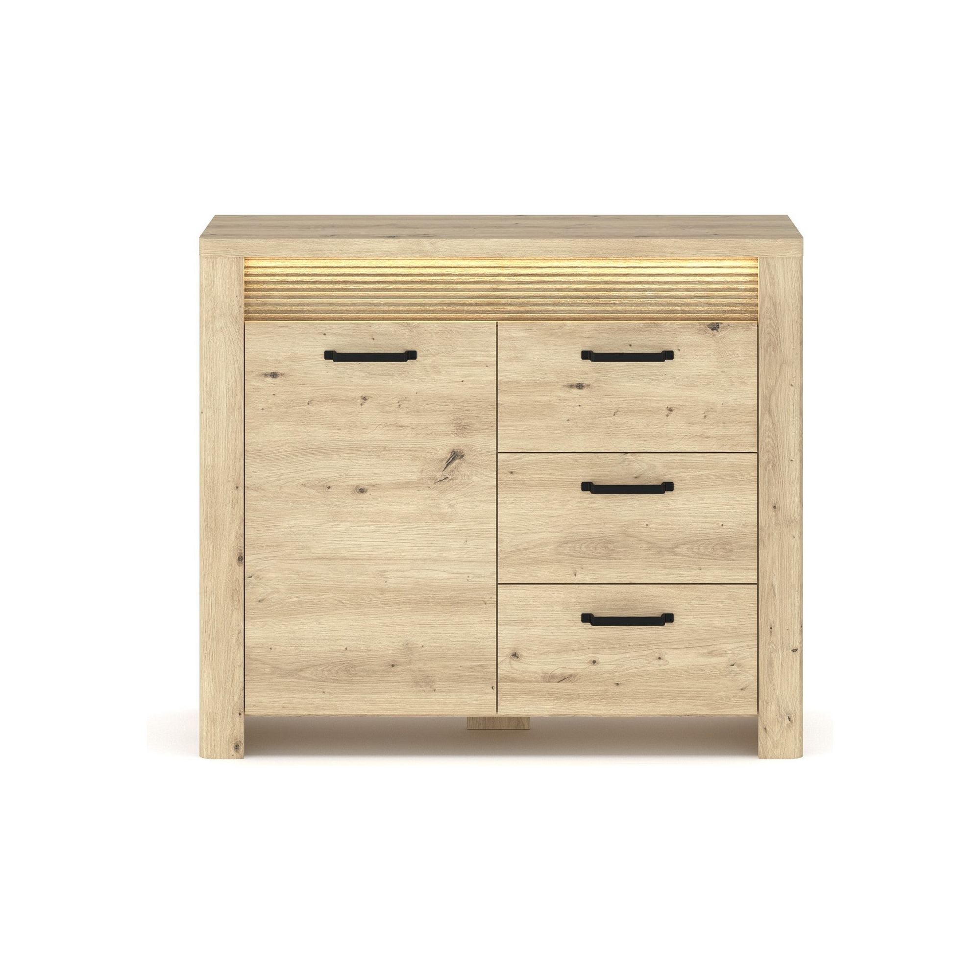 Comoda MORIS, stejar artisan, PAL laminat, 108x40x93 cm