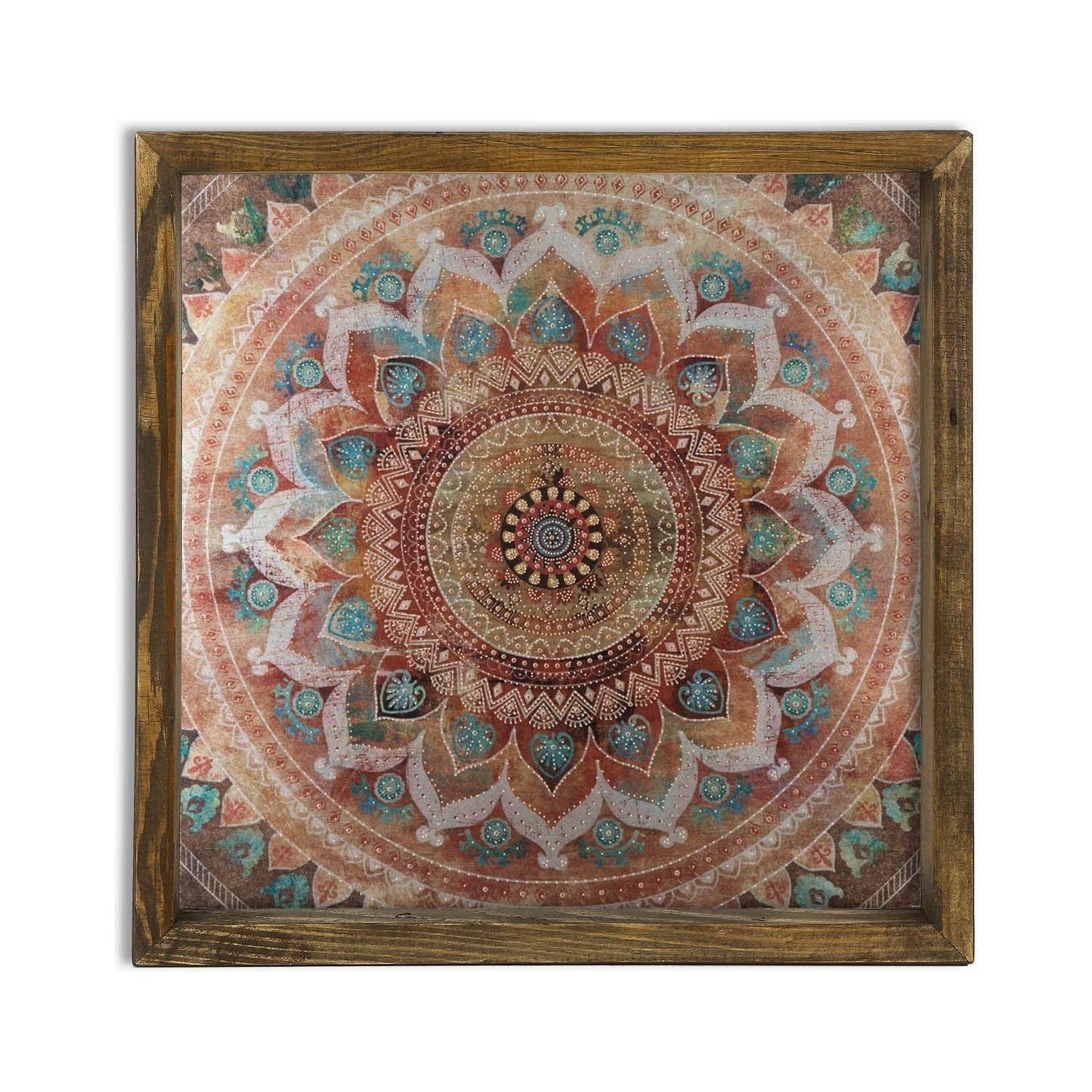 Tablou MZM249, multicolor, lemn, 33x33 cm