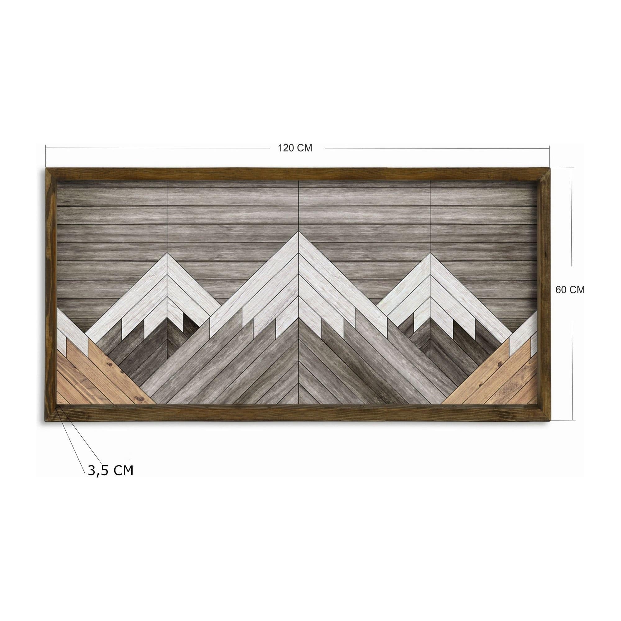 Tablou TAH035, multicolor, lemn, 120x60 cm