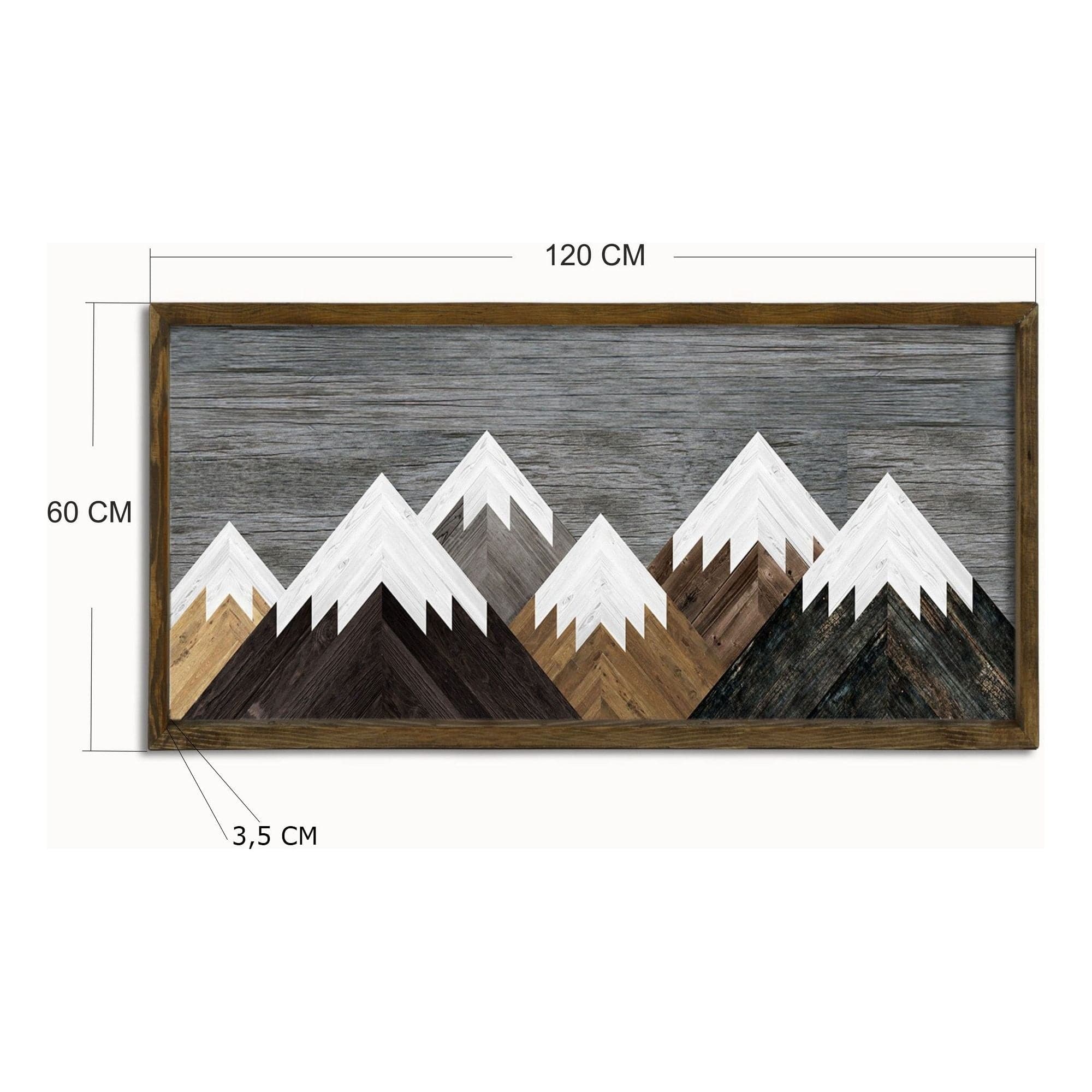 Tablou TAH044, multicolor, lemn, 60x120 cm