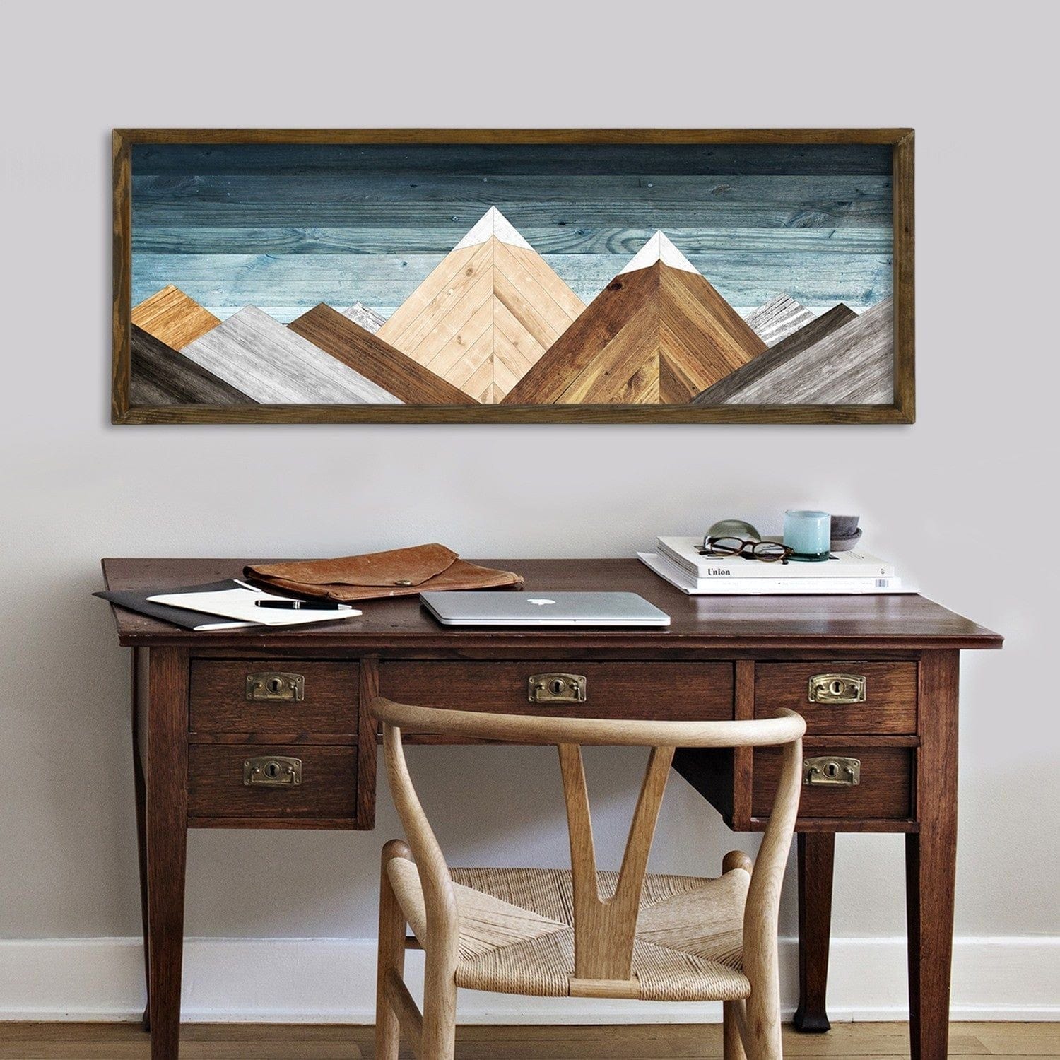 Tablou TAH107, multicolor, lemn, 40x120 cm