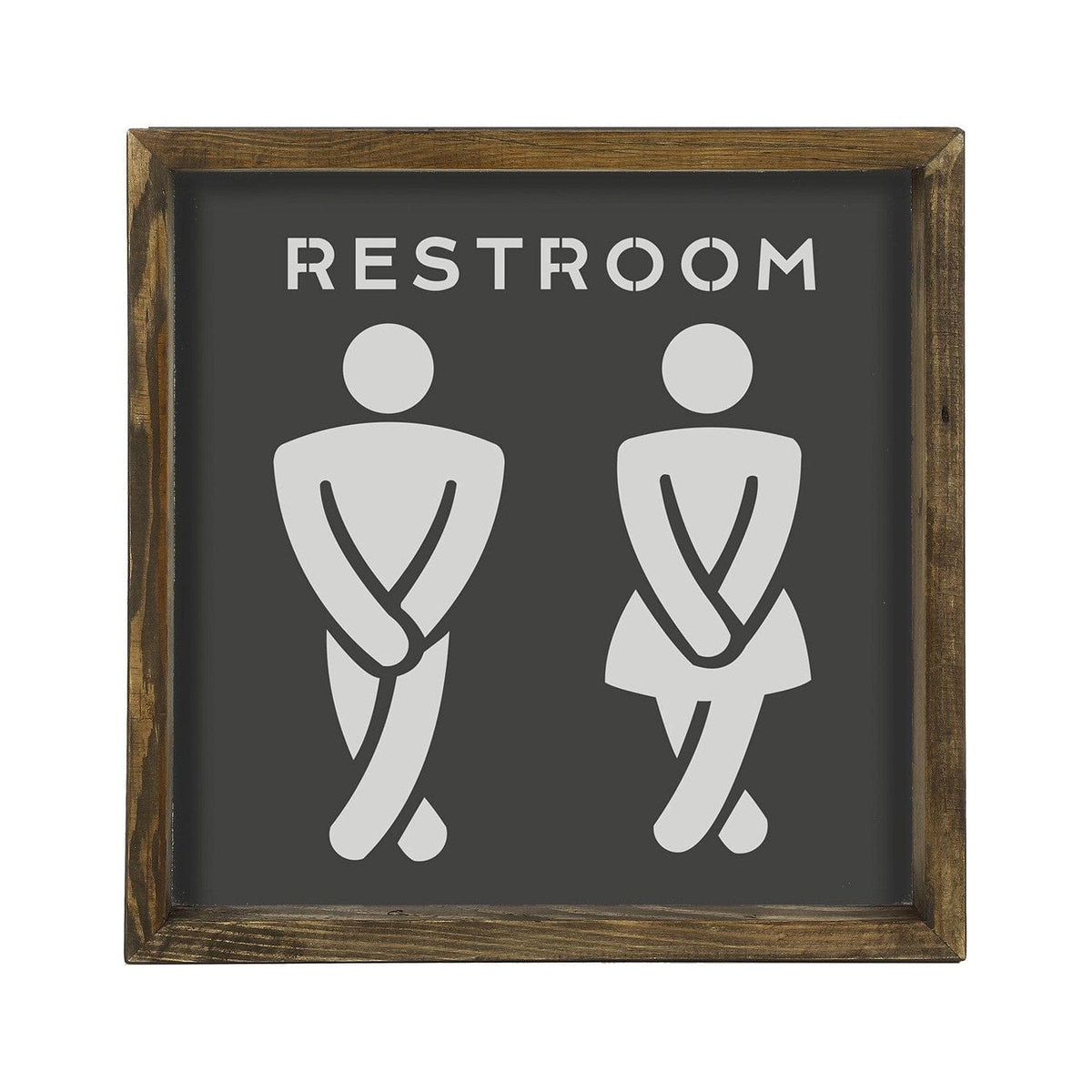 Tablou UKZM047, alb/negru, lemn, 15x15 cm