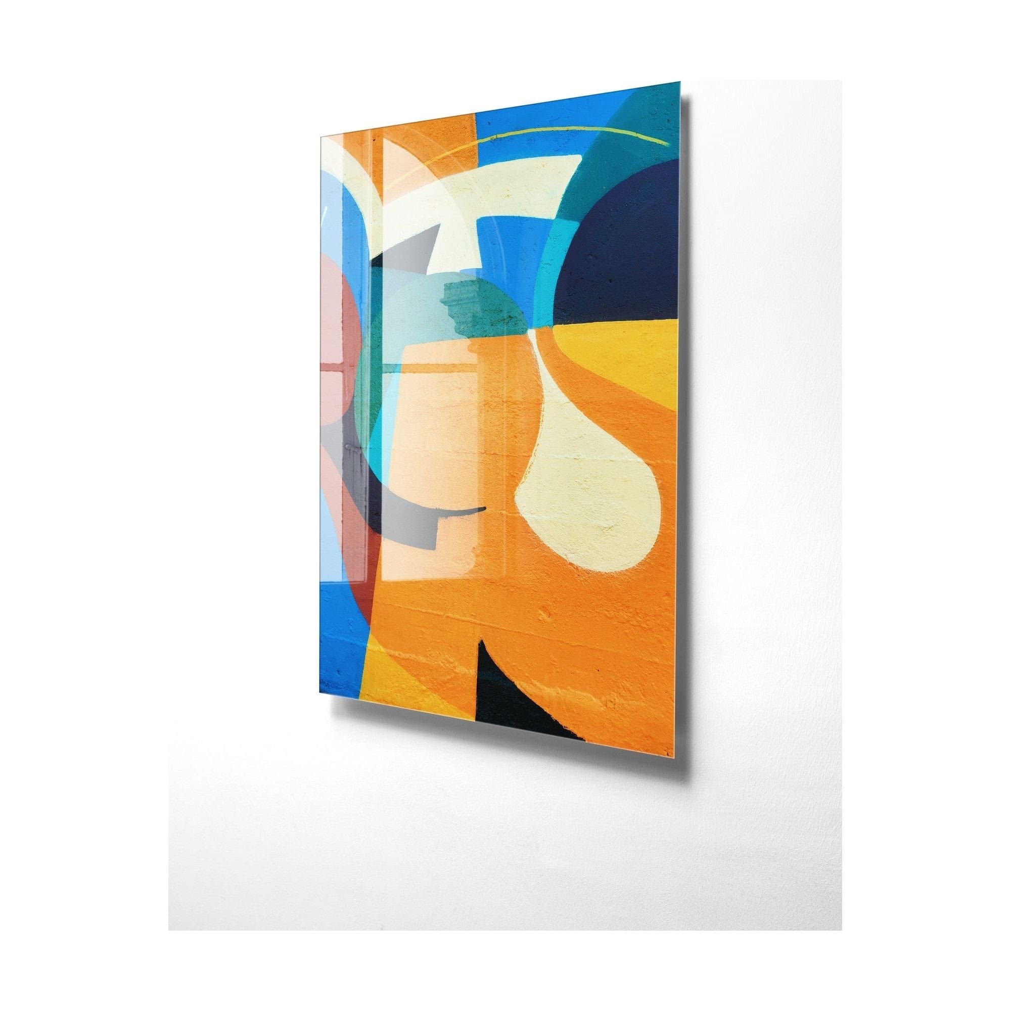Tablou UV-012, multicolor, sticla, 45x65 cm