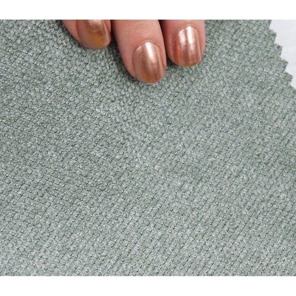 Taburet COPPER 43, verde menta/cupru, material textil/otel, 40x40x42 cm