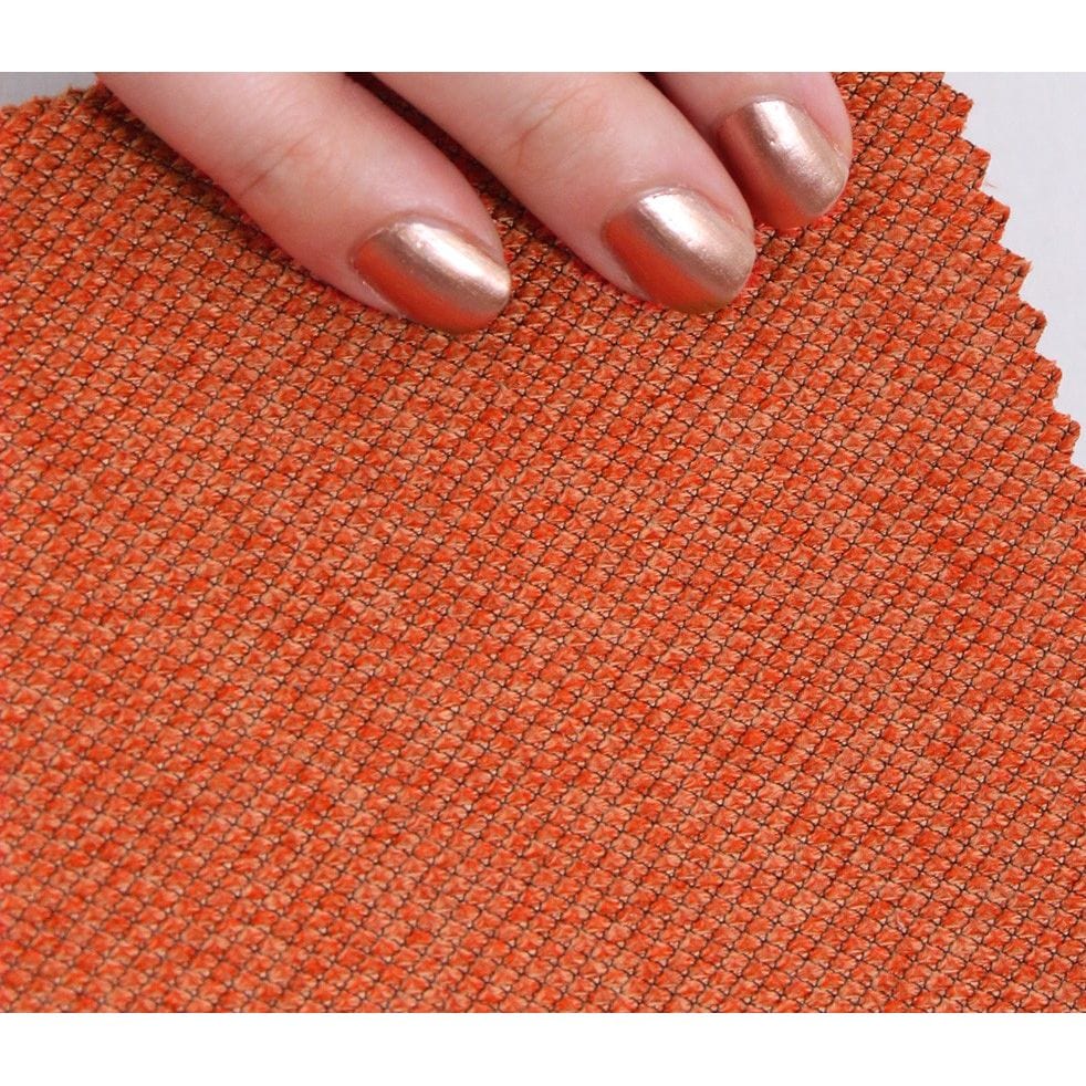 Taburet COPPER 53, stofa clasica portocaliu, 40x40x42 cm