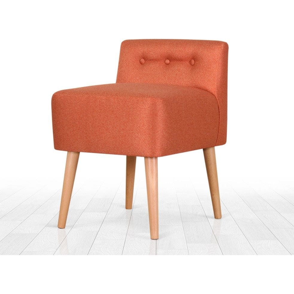Taburet MOOUV 9105, stofa clasica portocaliu, 43x43x43 cm