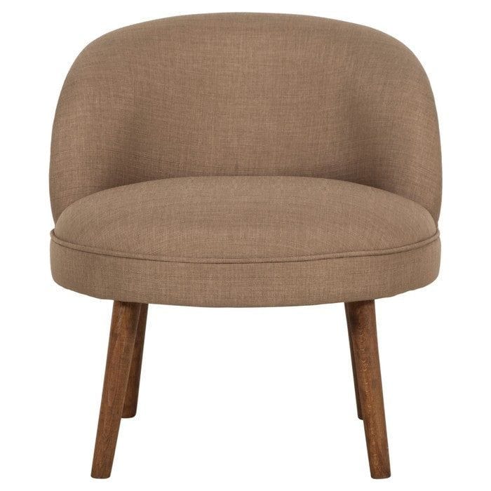 Taburet NICE, stofa clasica bej, 60x67x66 cm
