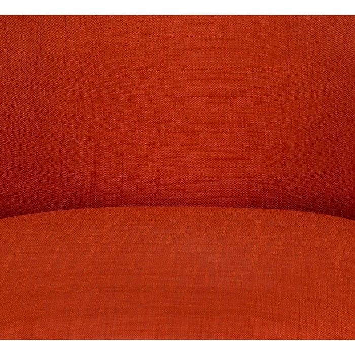 Taburet NICE, stofa clasica portocaliu, 60x67x66 cm