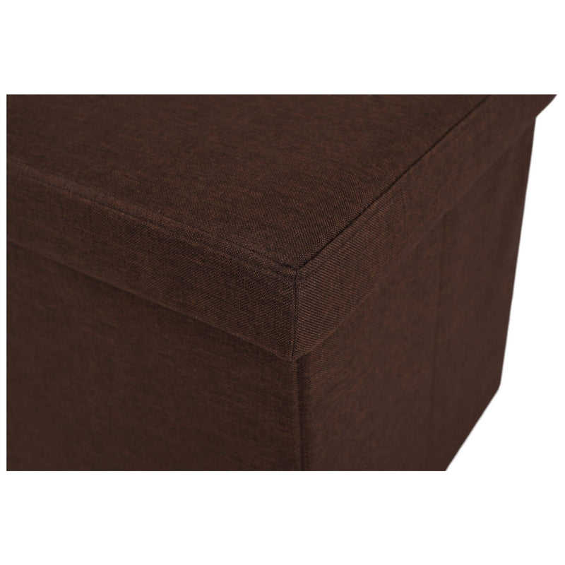 Taburet UMINA, pliabil, material textil/carton dur, maro, 114x38x38 cm