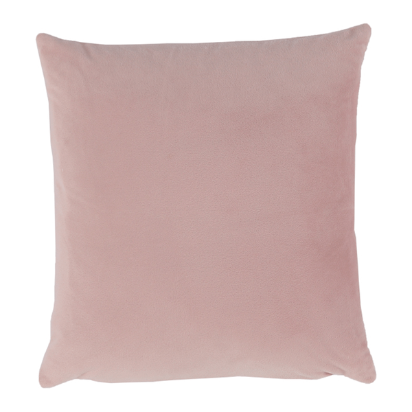 Pernă, material textil de catifea roz pudră, 45x45, ALITA TIPUL 2
