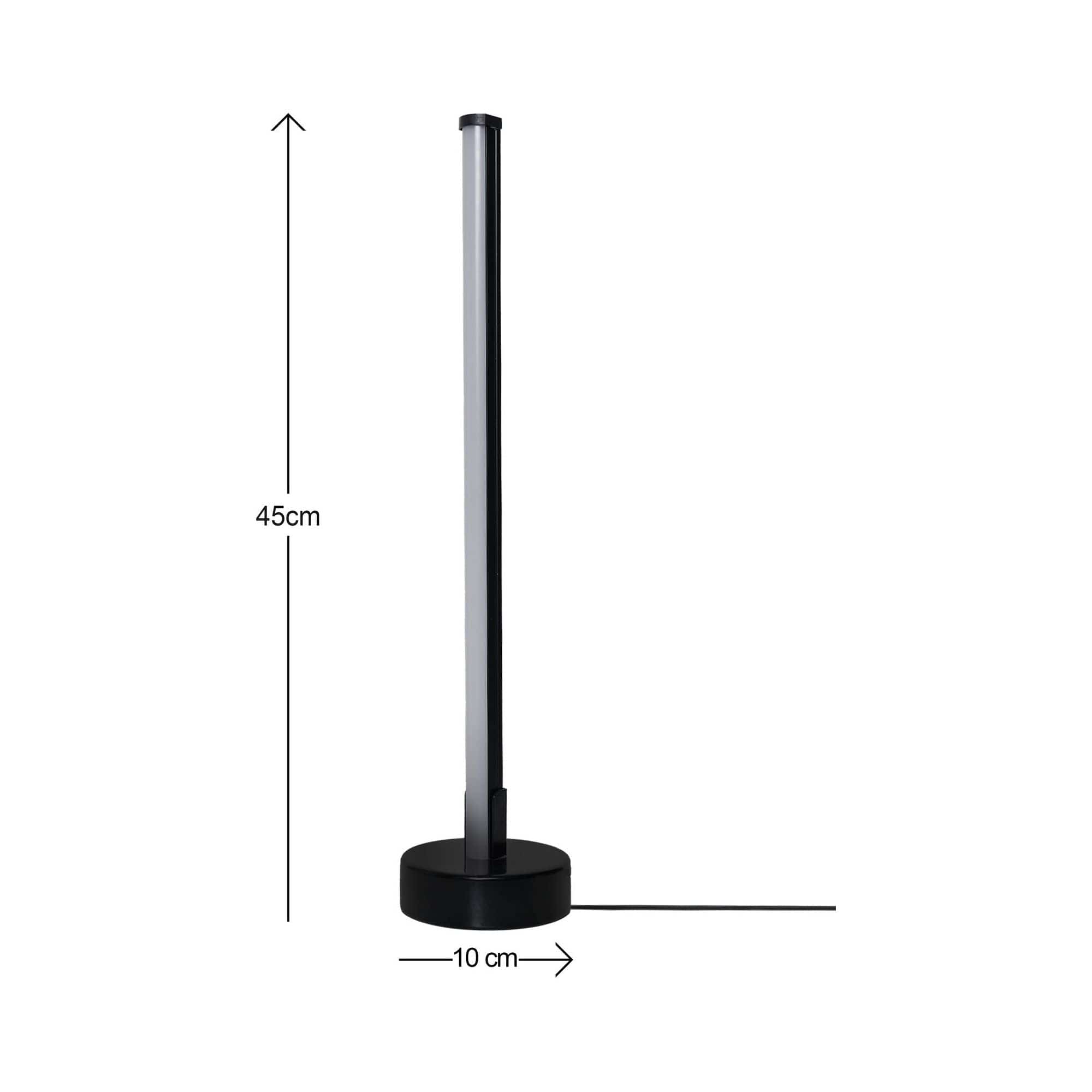Veioza 395NGR1107, negru, metal, 10x45 cm