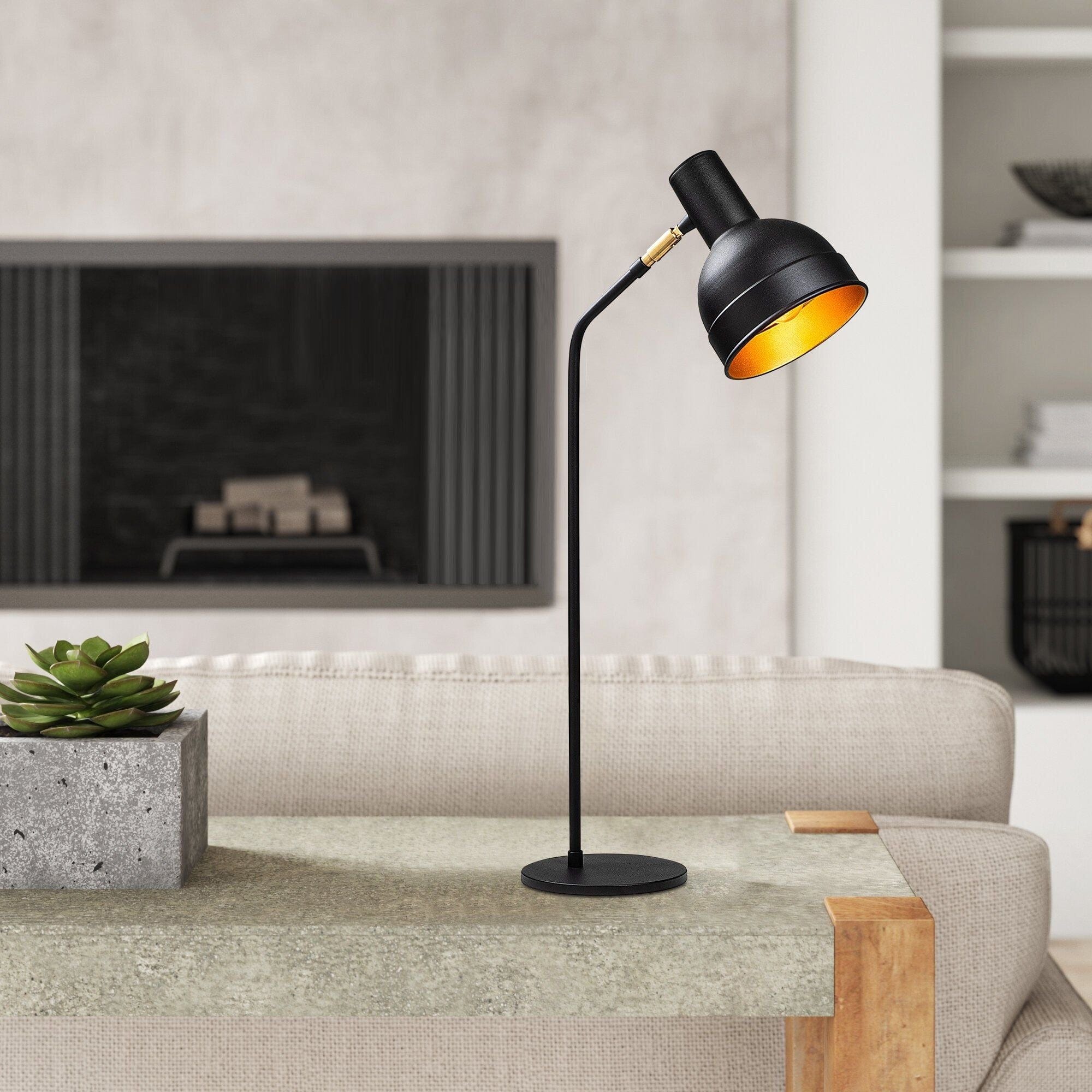 Veioza BERCESTE 183BLACK-ML, negru, metal, 37x17x76 cm