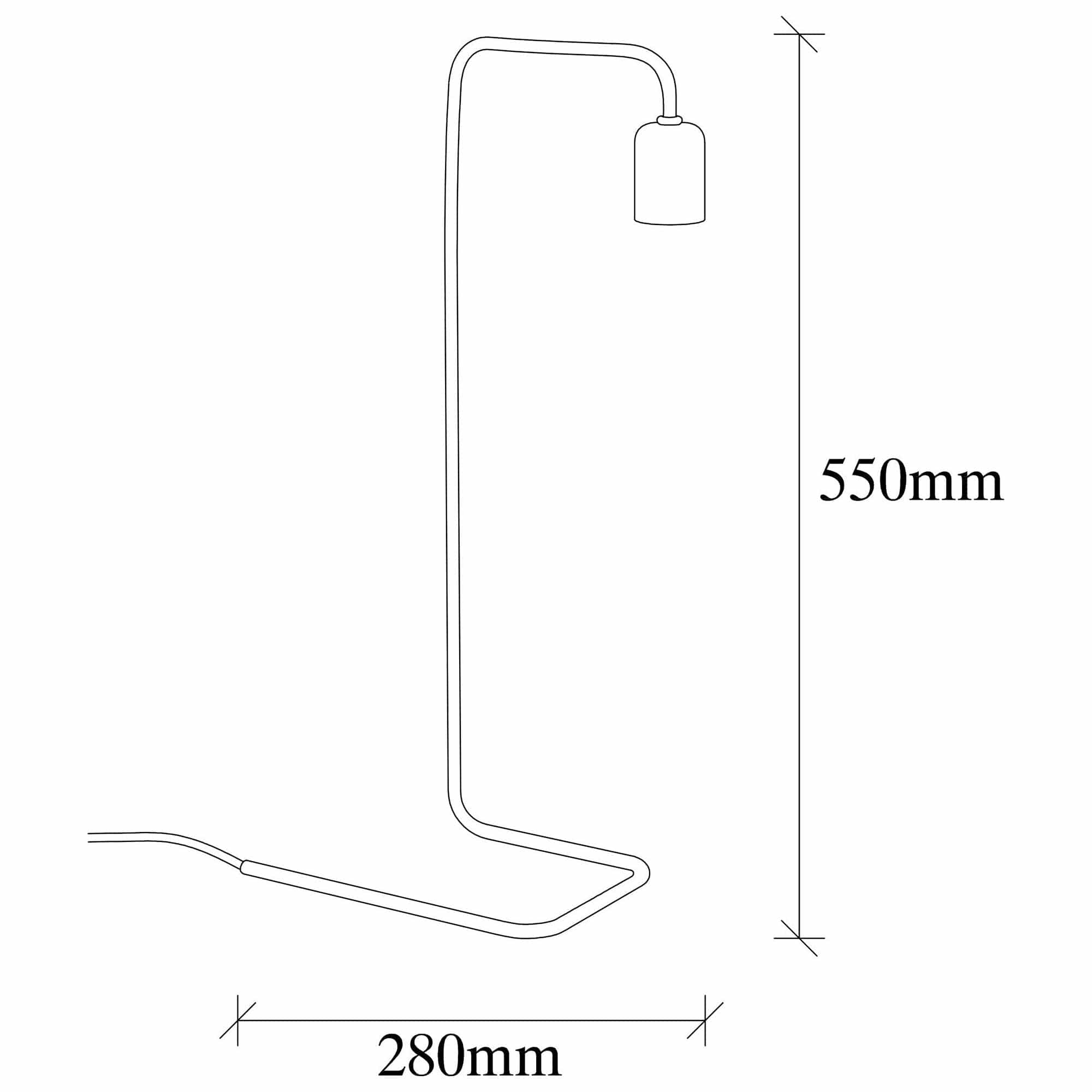 Veioza DENGE 3440, negru, metal, 28x17x55 cm