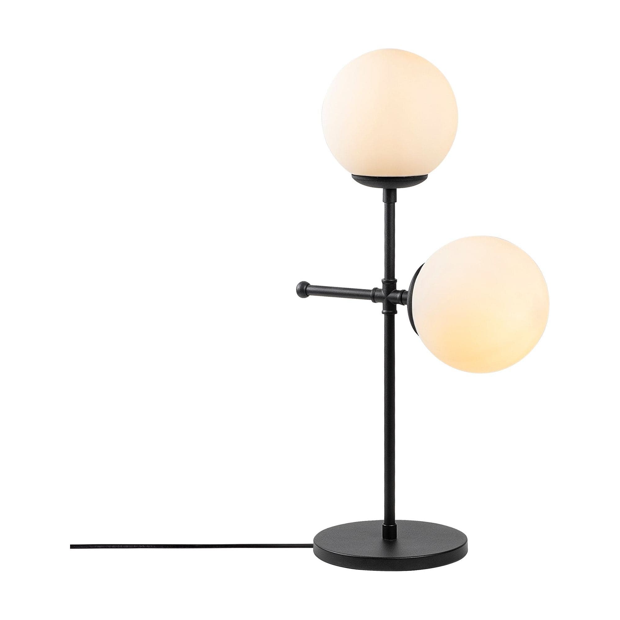 Veioza MUDONI MR 954 1, alb/negru, sticla/metal, 30x15x55 cm