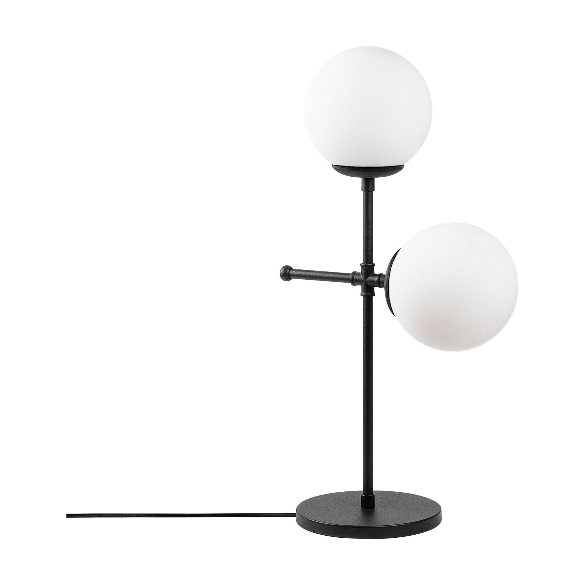 Veioza MUDONI MR 954 1, alb/negru, sticla/metal, 30x15x55 cm
