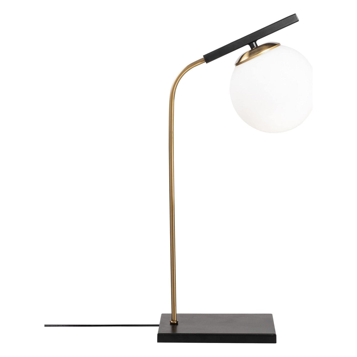 Veioza YILDIZ 4021, negru/auriu, sticla/metal, 26x15x55 cm