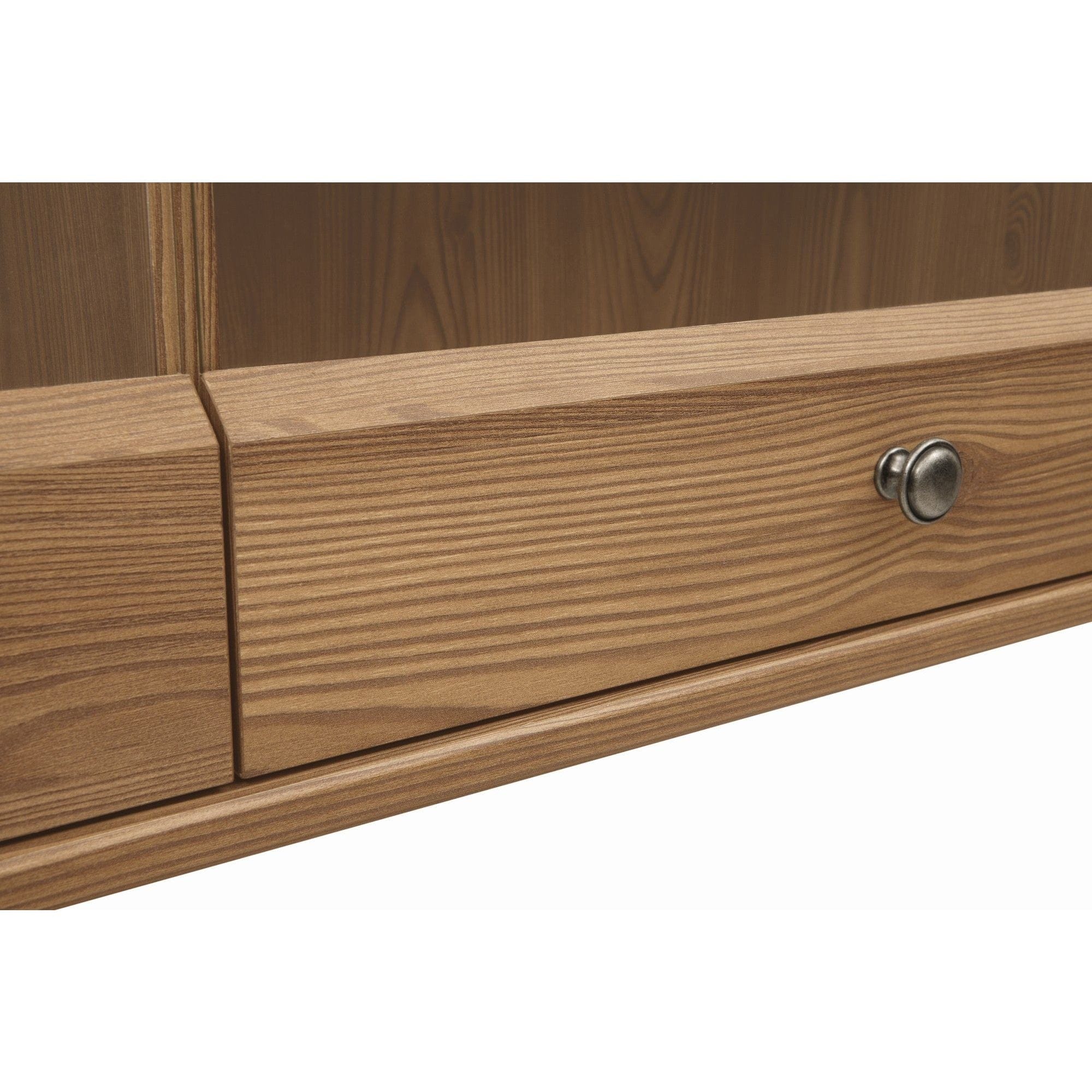 Vitrina BERGEB SFW3W, stejar, PAL/sticla securizata, 156x34x50 cm