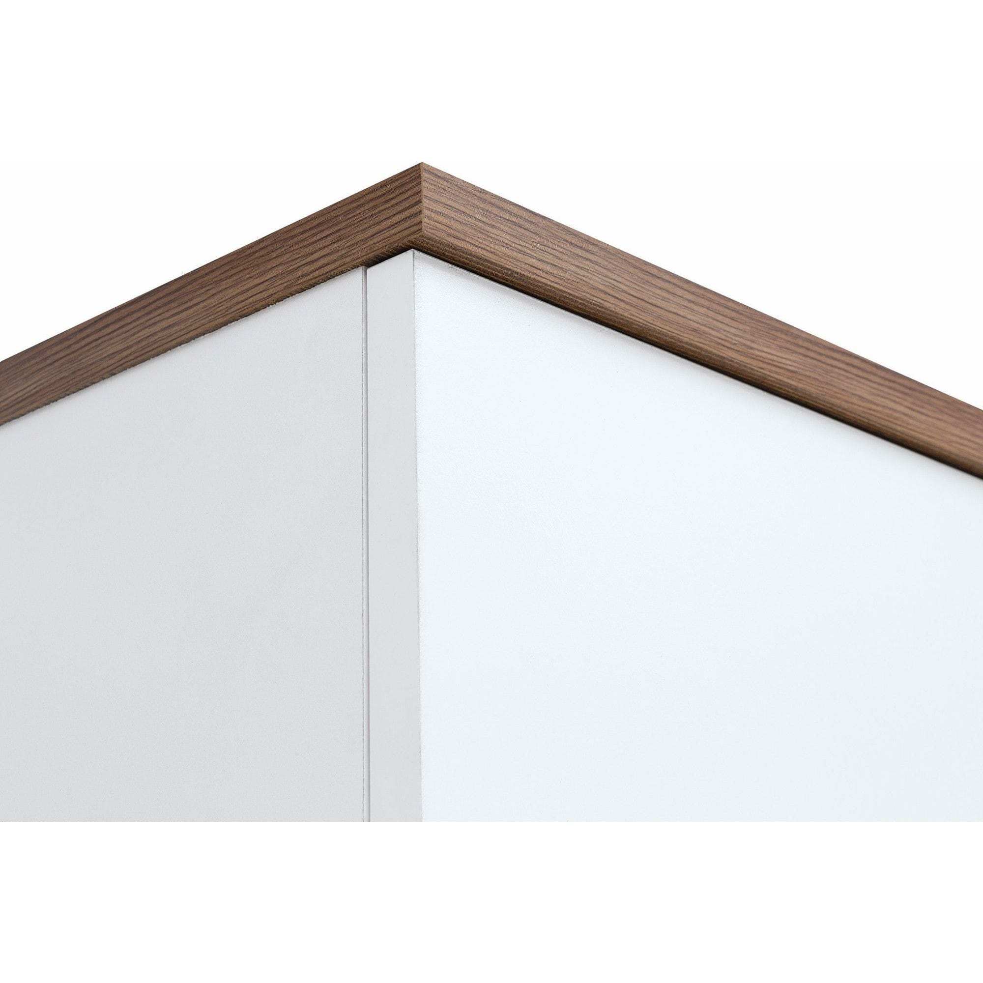 Vitrina HEDA REG1D1W, alb, PAL/sticla securizata, 85x41x141 cm