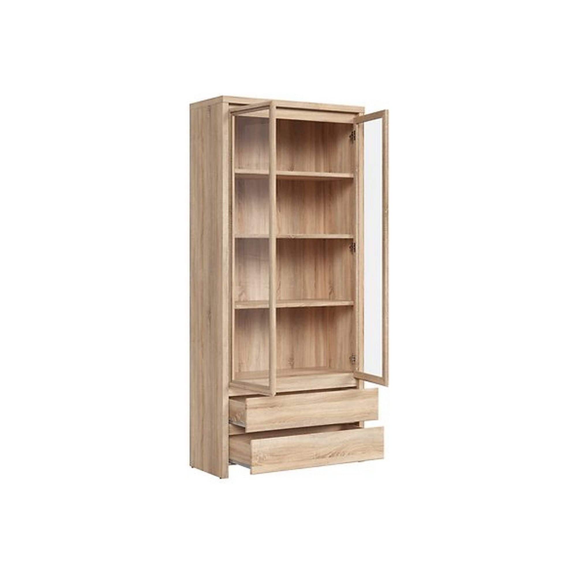 Vitrina KASPIAN, stejar sonoma, PAL, 90x41x201 cm