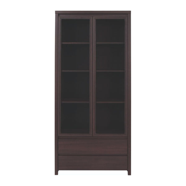 Vitrina KASPIAN, wenge, PAL/sticla securizata, 90x41x201 cm
