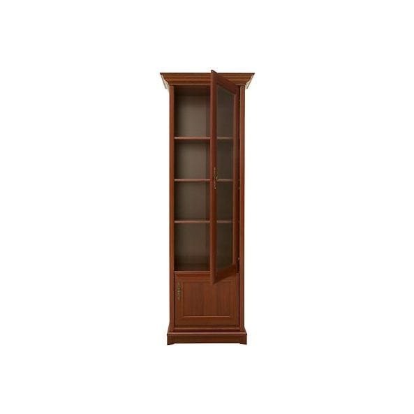 Vitrina KENT dreapta, castan, PAL/sticla securizata, 71x43x205 cm