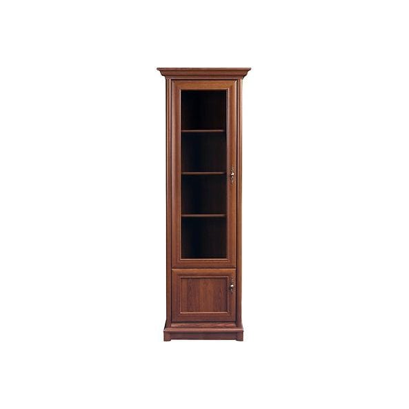 Vitrina KENT dreapta, castan, PAL/sticla securizata, 71x43x205 cm