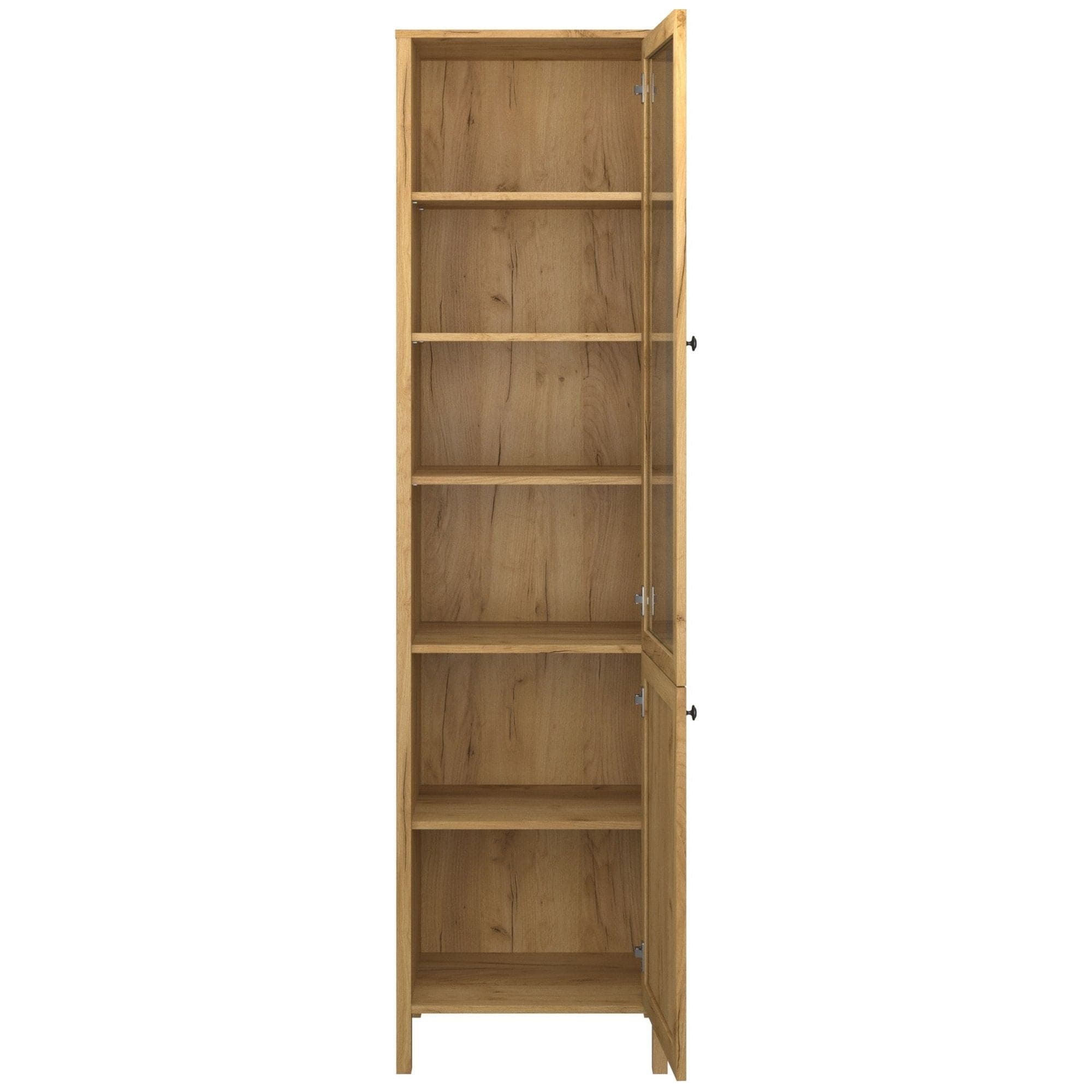 Vitrina KLARK, stejar auriu, PAL laminat, 55x42x210 cm