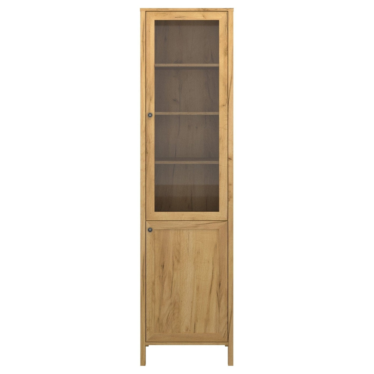 Vitrina KLARK, stejar auriu, PAL laminat, 55x42x210 cm