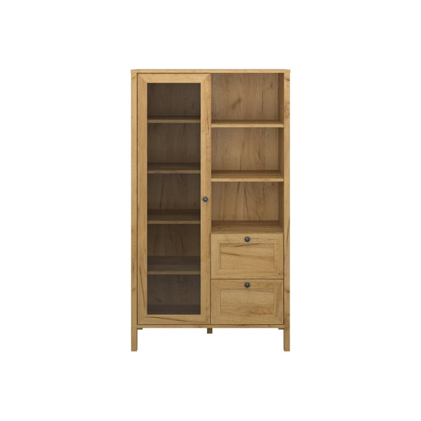 Vitrina KLARK, stejar auriu, PAL laminat, 84x42x150 cm