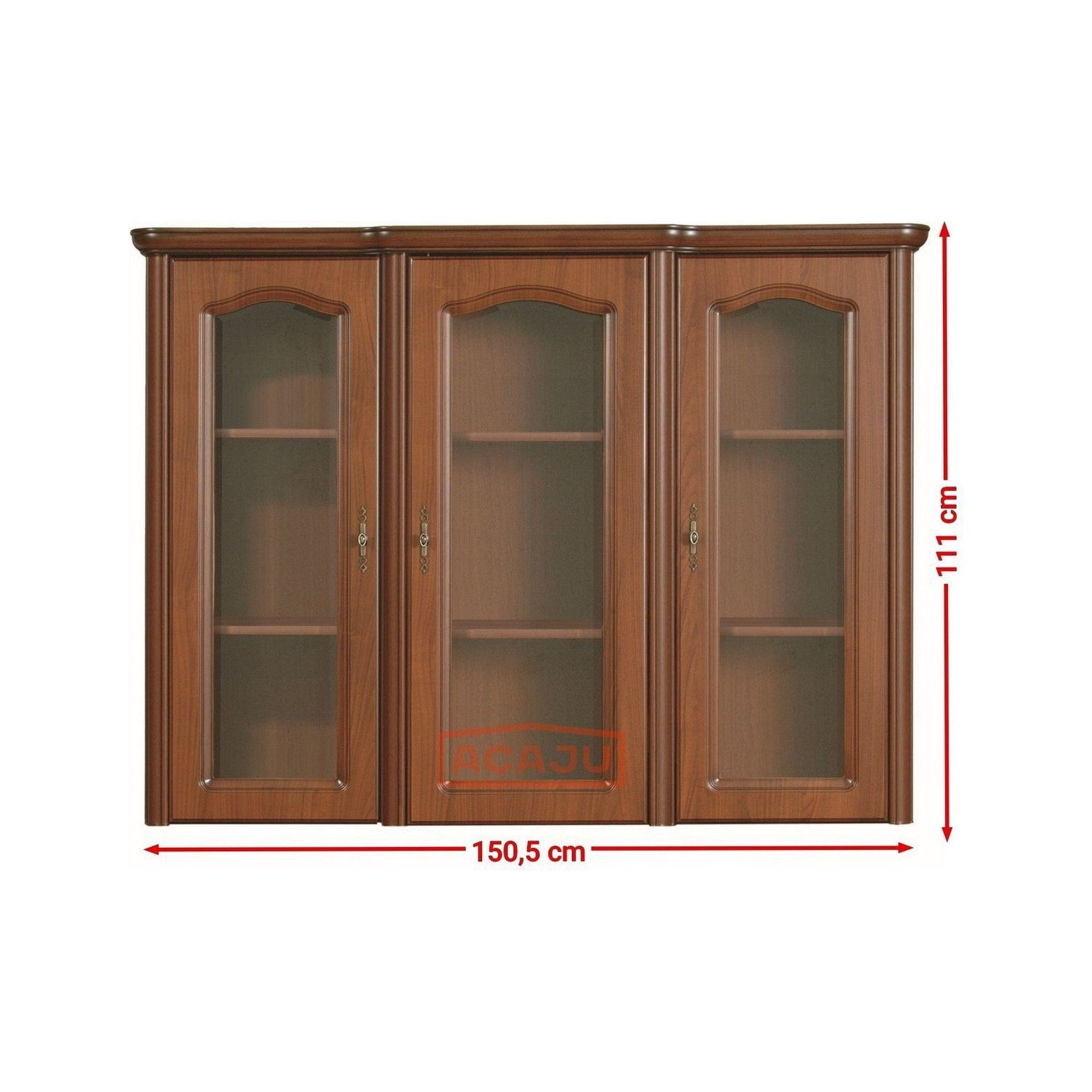 Vitrina NATALIA NAD150, visin primavera, PAL/sticla securizata, 151x45x111 cm