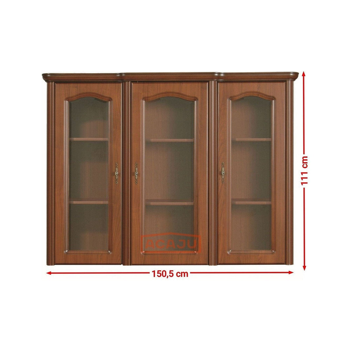 Vitrina NATALIA NAD150, visin primavera, PAL/sticla securizata, 151x45x111 cm