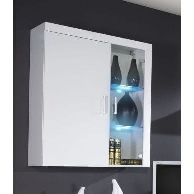 Vitrina SAMBA REG-4, alb, PAL laminat, 111x35x90 cm