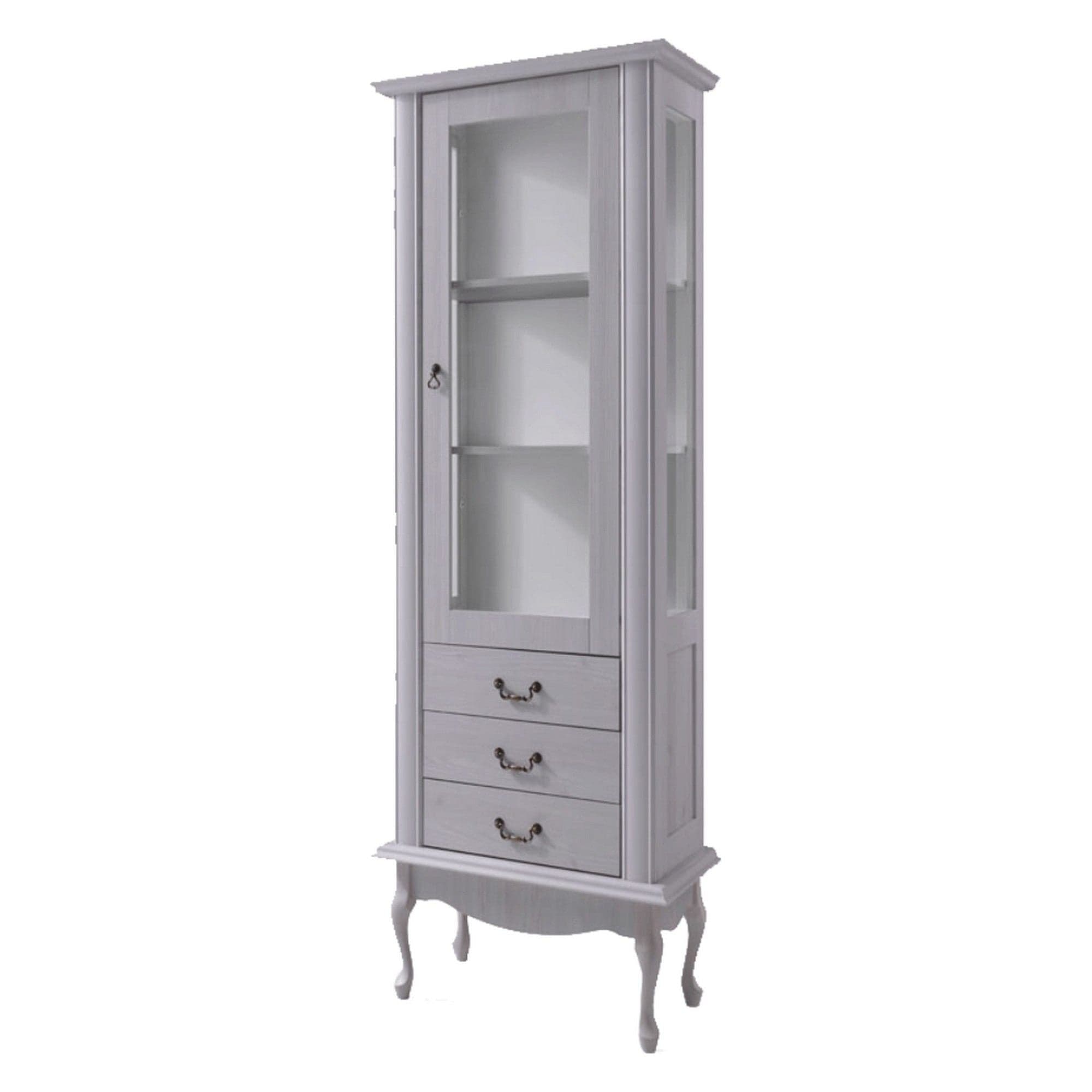 Vitrina VILAR DA4, gri, DTD laminat, 75x42x196 cm