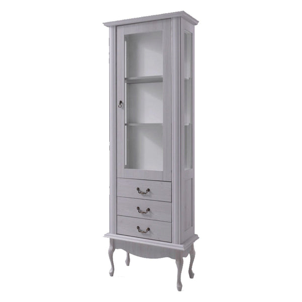 Vitrina VILAR DA4, gri, DTD laminat, 75x42x196 cm