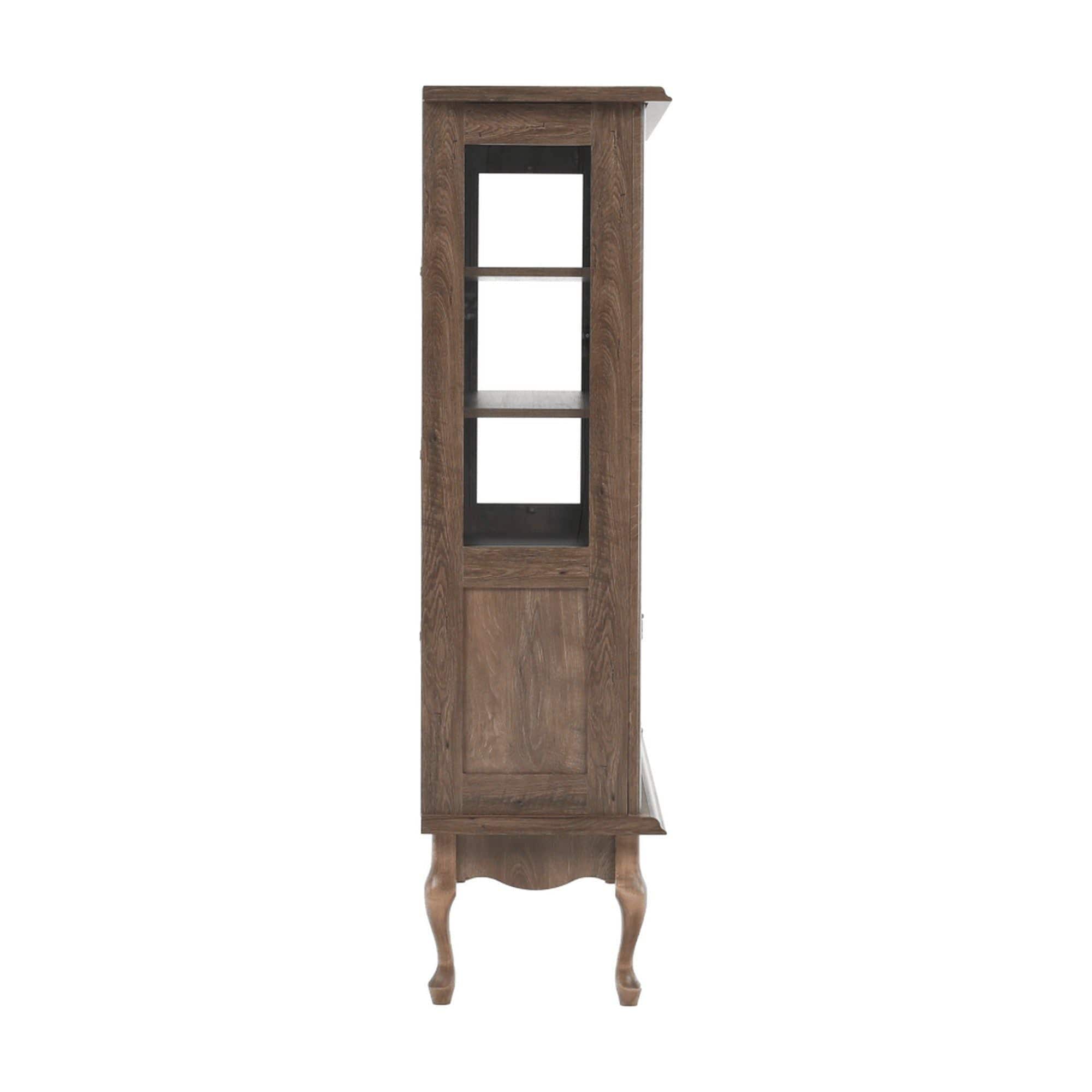 Vitrina VILAR DA5, stejar lefkas, DTD laminat, 125x42x158 cm
