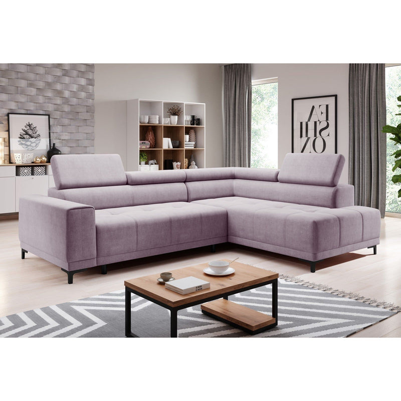 Coltar HUGO L, personalizabil materiale gama Oferta Avantaj, 269x204x77/97 cm, reglaj electric, tetiere